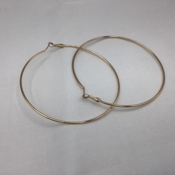 EXTRA LARGE CLASSIC HOOPS 3 INCHES DIAMETER. - Picture 3 of 4